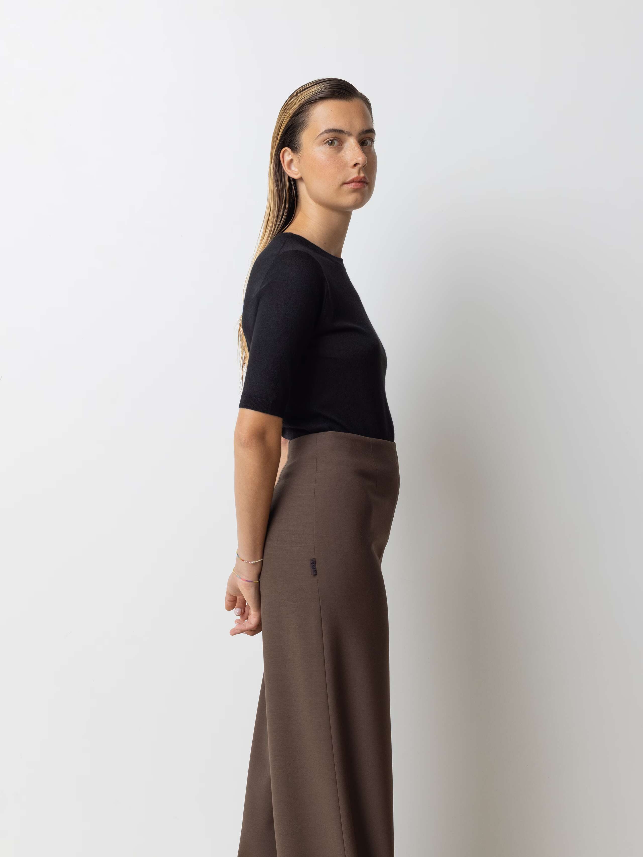 ASOS DESIGN traditional colour range skinny wool mix basket weave smart  trousers in brown | ASOS